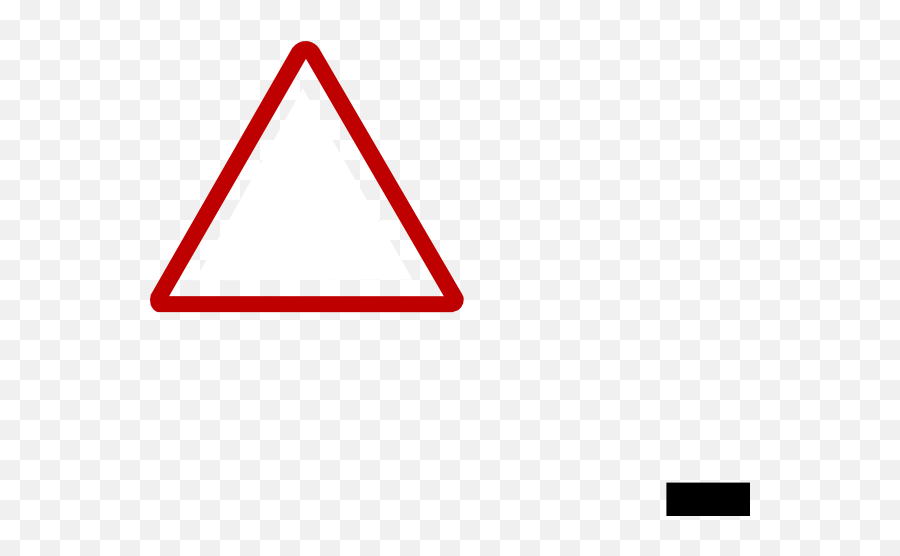 Thin Red Warning Sign Clip Art - Vector Clip Transparent Red Triangle Outline Png,Triangle Outline Png