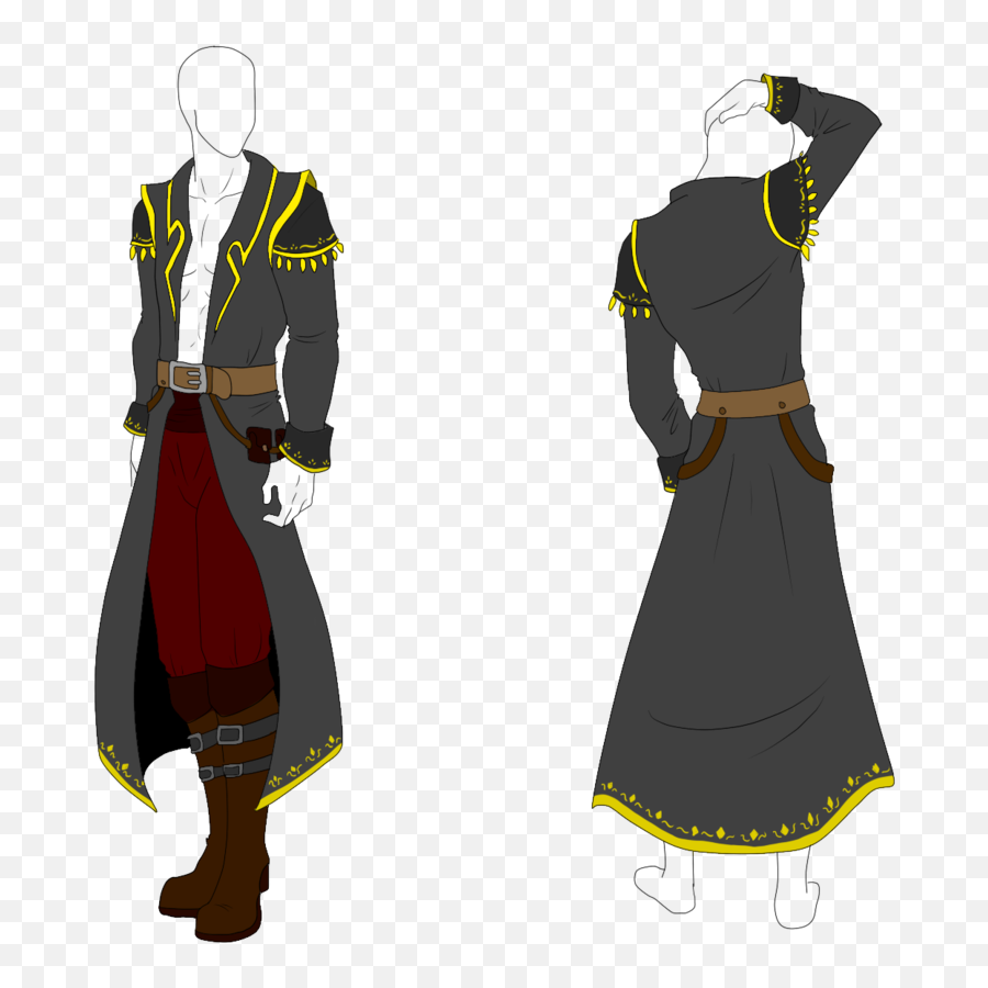 Drawing Capes Clothing Reference - Draw A Pirate Coat Ropa De Capitan Pirata Png,Coat Png