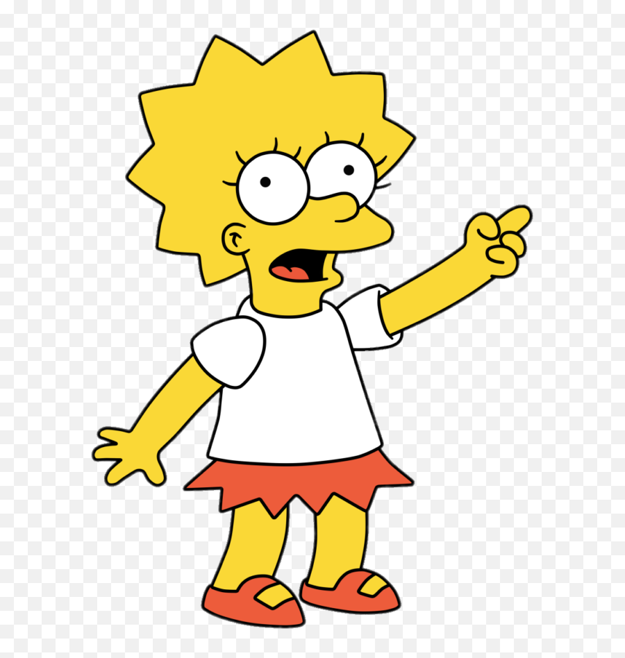 Check Out This Transparent Lisa Simpson Pointing Up Png Image - Lisa Simpson Transparent Background,The Simpsons Png