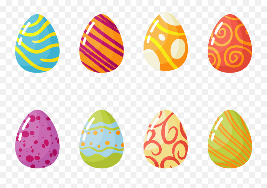 Easter Eggs Icons Vector - Download Free Vectors Clipart Oeuf De Paques Icone Png,Easter Egg Transparent Background
