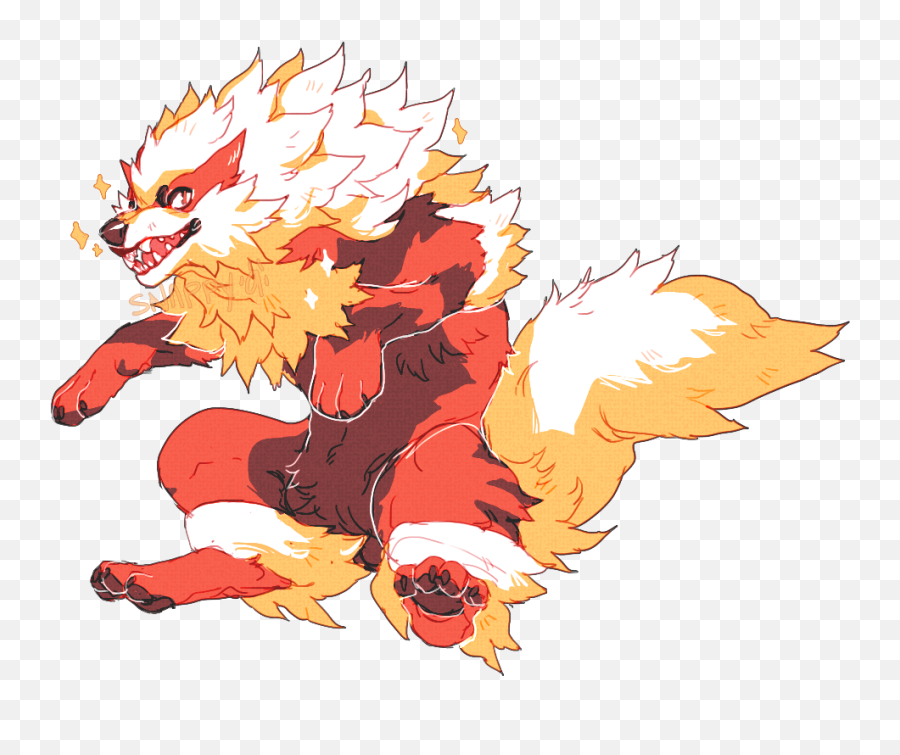 Arcanine By Snap - Snaps Character Designillustration Big Pokemon Fire Type Png,Arcanine Png