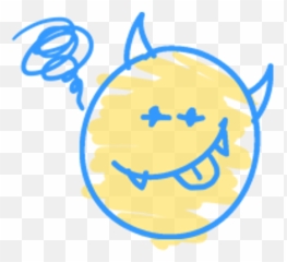 Smile Emoji Watercolor Handpainted Cute Evil Funny - Circle Portable Network Graphics Png,Watercolor Circle Png