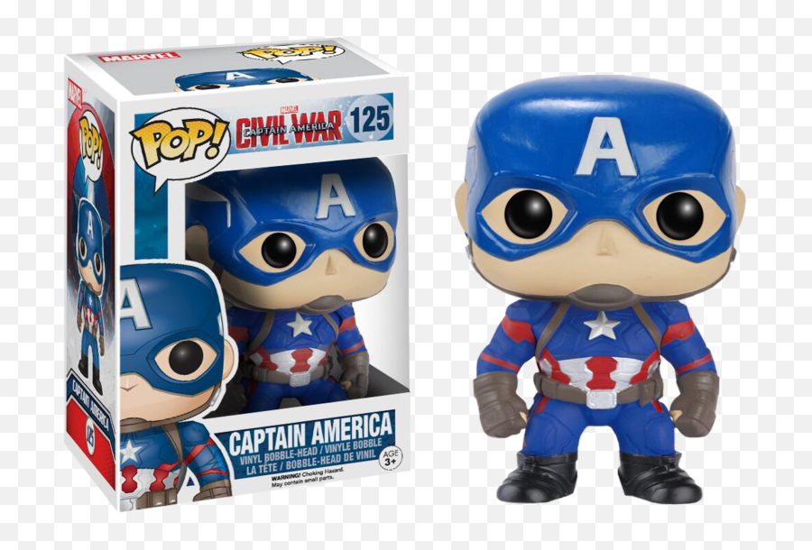 Marvel - Captain America Civil War Captain America Pop Vinyl Figure Captain America Toys Small Png,Captain America Transparent