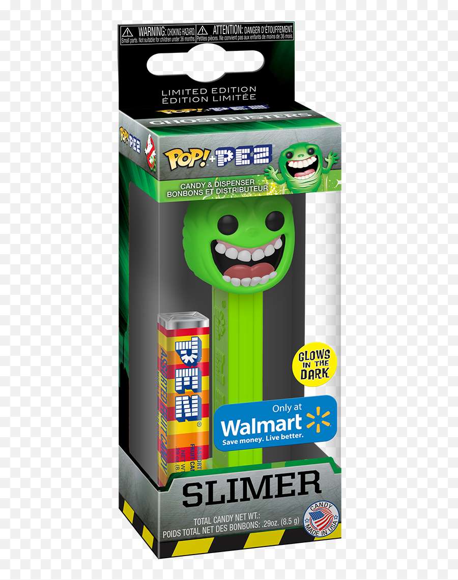 Funko Pop Pez Ghostbusters - Slimer Glow Walmart Pop Pez Care Bears Png,Slimer Png