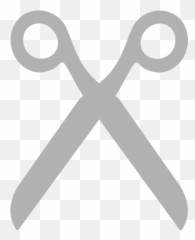 Gray Scissors Clipart Transparent Png - Small Black