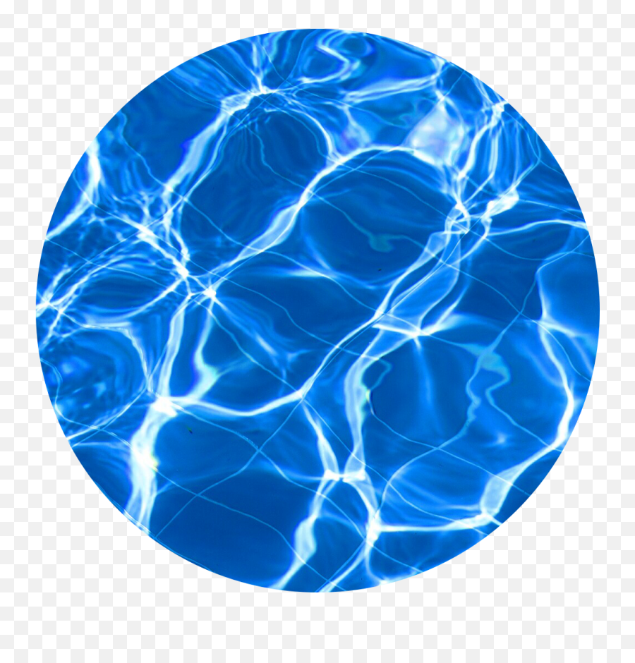 Download Aesthetic Pool Water Circle - Transparent Blue Aesthetic Stickers Png,Pool Water Png