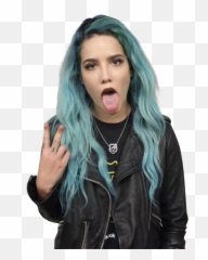Download Halsey - Light Blue Hair Full Size PNG