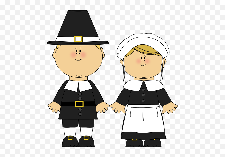 Male Pilgrims Female Pilgrim - Pilgrims Clip Art Png,Pilgrim Hat Icon