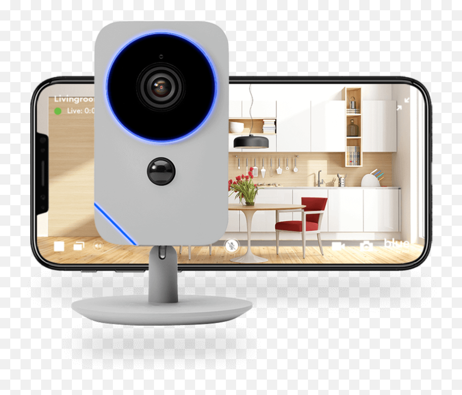 Blue Indoor Home Security Camera - Webcam Png,Icon Alliance Camera
