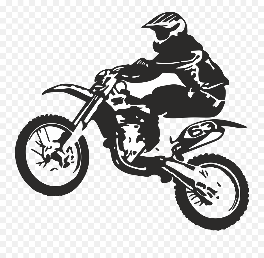 Clip Art Bicycle Motorcycle Dirt Bike Mo 1289339 - Png Transparent Background Dirt Bike Clipart,Motorcycle Clipart Png