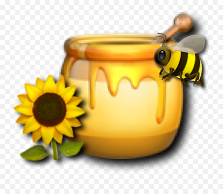 Honey Bee Emoji Honeyemoji Overlay - Honey Emoji Png,Bee Emoji Png