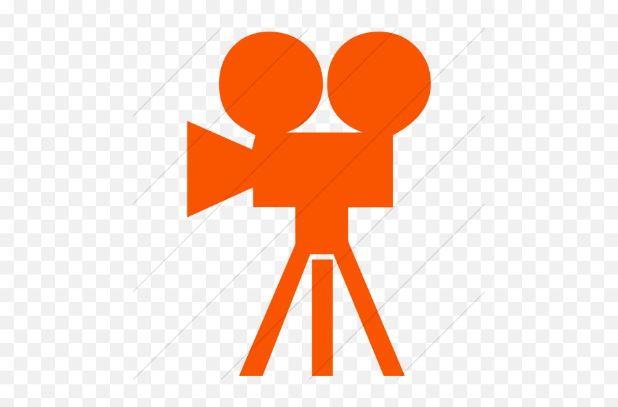 Simple Orange Classica Movie Camera Icon - Dot Png,Movie Camera Icon Png