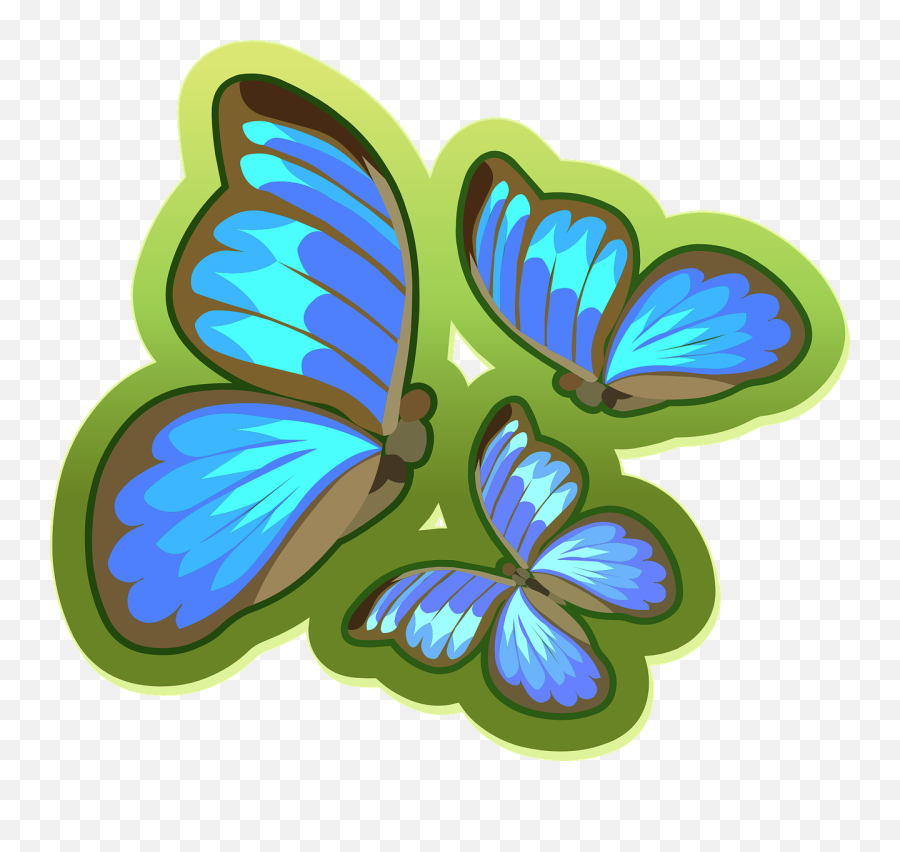 Butterflies Blue Butterfly - Free Vector Graphic On Pixabay Butterfly Png,Blue Butterflies Png
