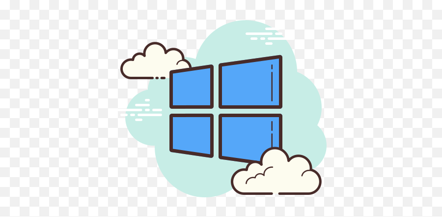 Windows 10 Icon In Cloud Style - Motivational Wall Frames For Office Png,Windows 10 Music Icon