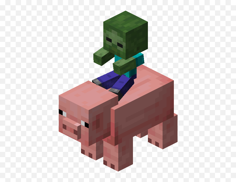 Baby Zombie Riding Pig - Minecraft Earth Muddy Pig Png,Minecraft Pig Png
