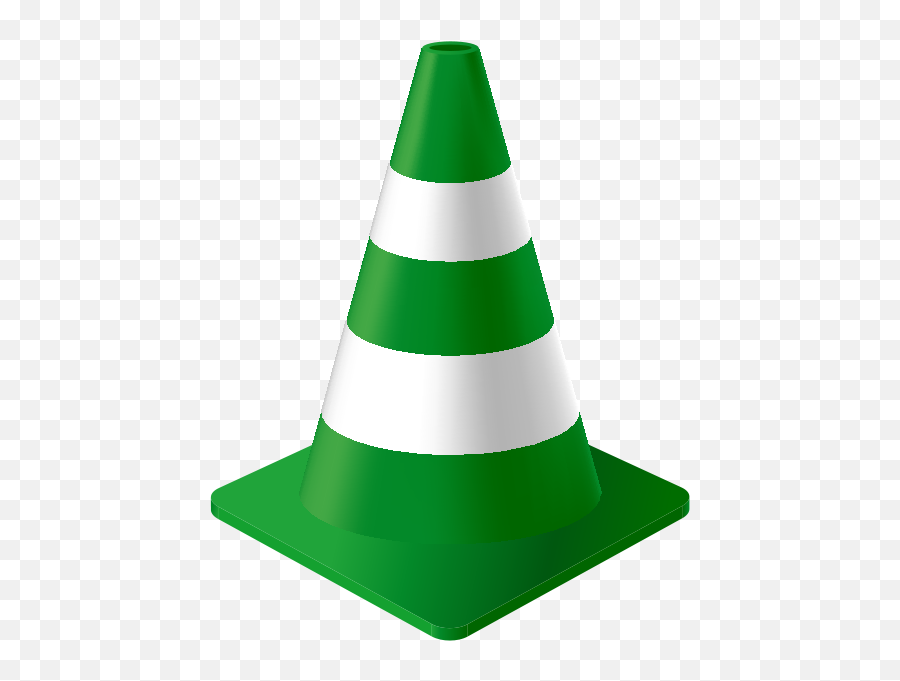 Dark Green Traffic Cone Vector Data For Free Svgvector - Cone Png,Vlc Icon Download