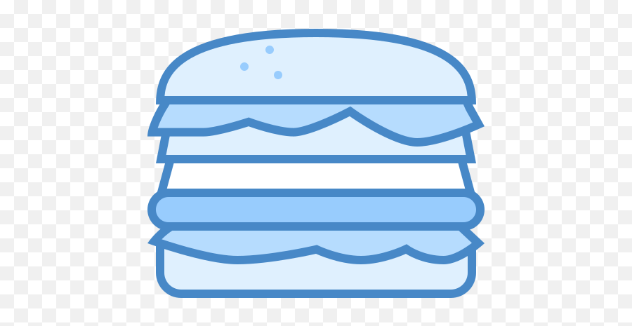 Hamburger Icon In Blue Ui Style - Hamburger Png,Hamburger Bun Icon