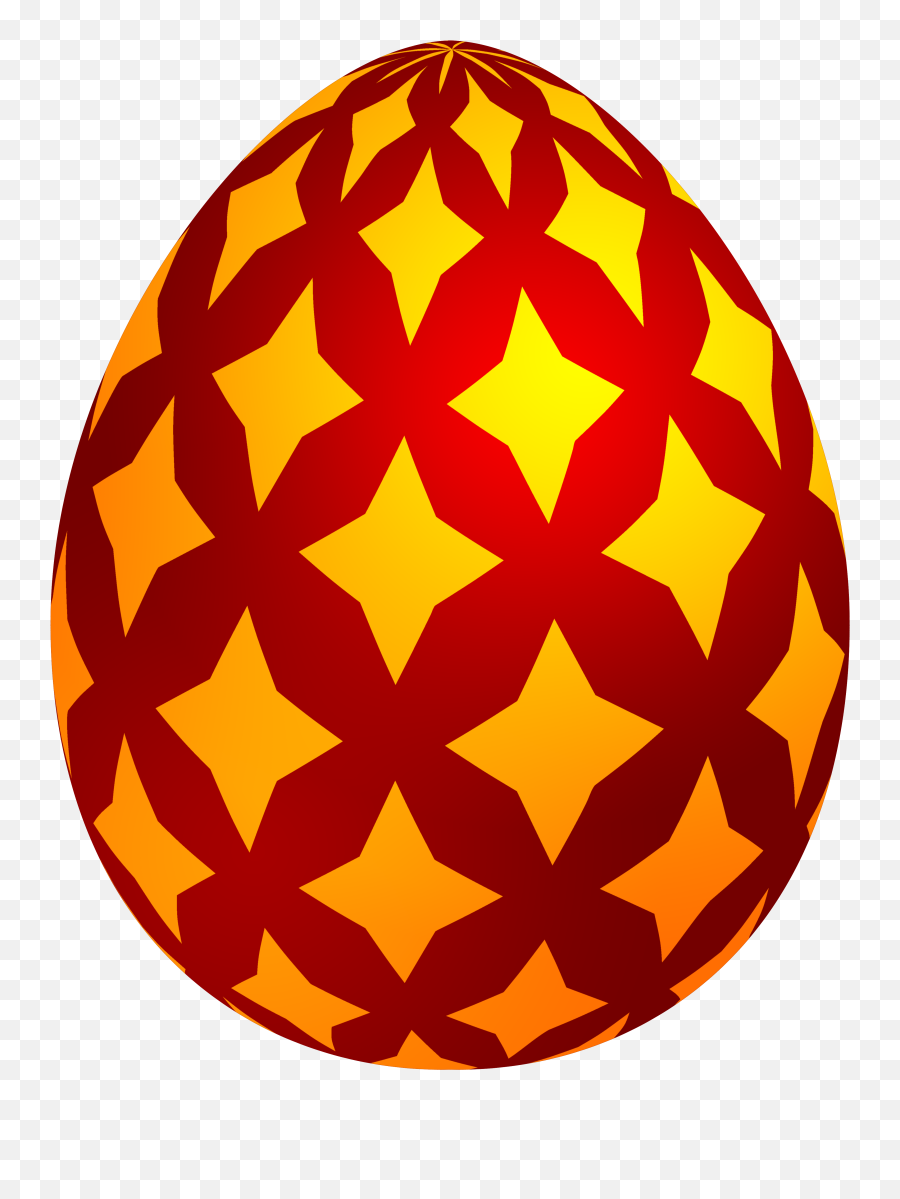 Red Easter Decorative Egg Png Clip Art - Transparent Easter Clip Art Easter Egg,Easter Egg Transparent