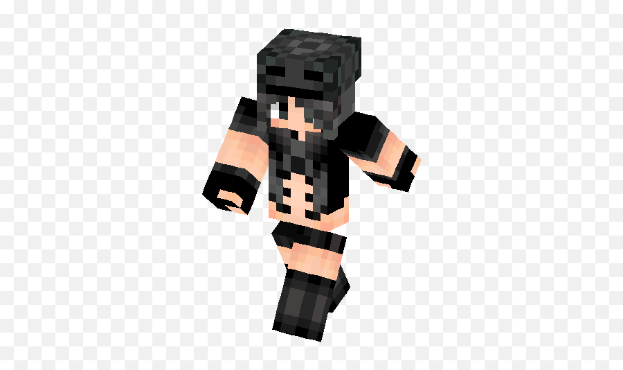 Download Hd Wither Skeleton Girl Skin - Minecraft Skin Minecraft Skins Girl Wither Png,Minecraft Skeleton Png