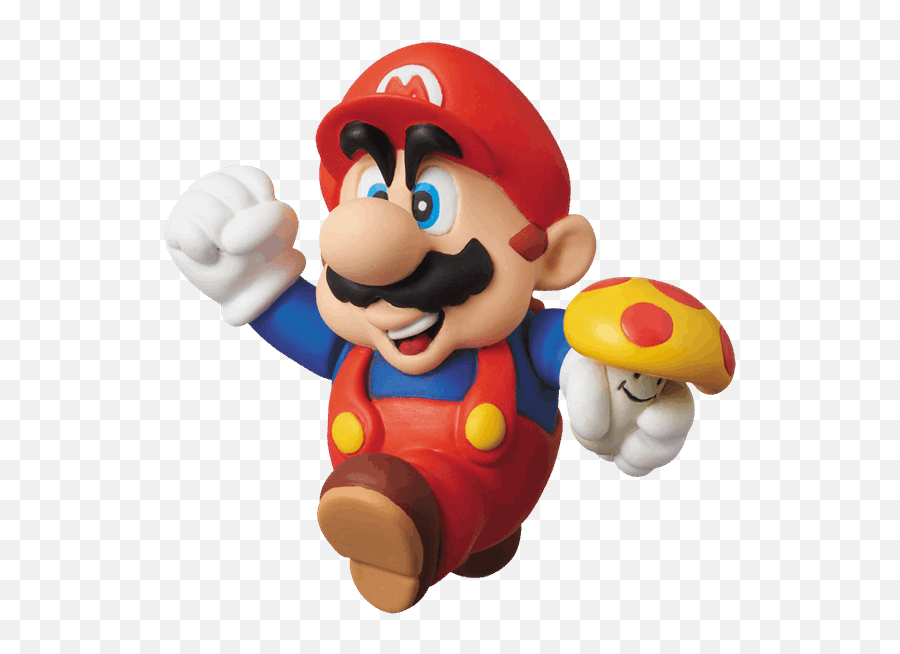 Nintendo - Mario Classic Super Mario Bros 6cm Minifigure Super Mario With Mushroom Png,Super Mario Transparent