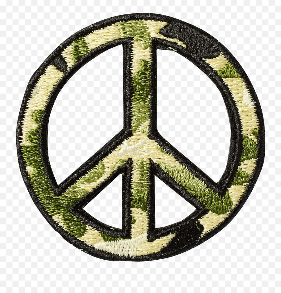 Camo Peace Sign Sticker Patch V - Transparent Peace Sign Patch Png,Peace Sign Png