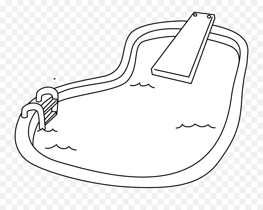 Kids Swimming Pool Png Black And White - Swimming Pool For Coloring,Swimming Pool Png