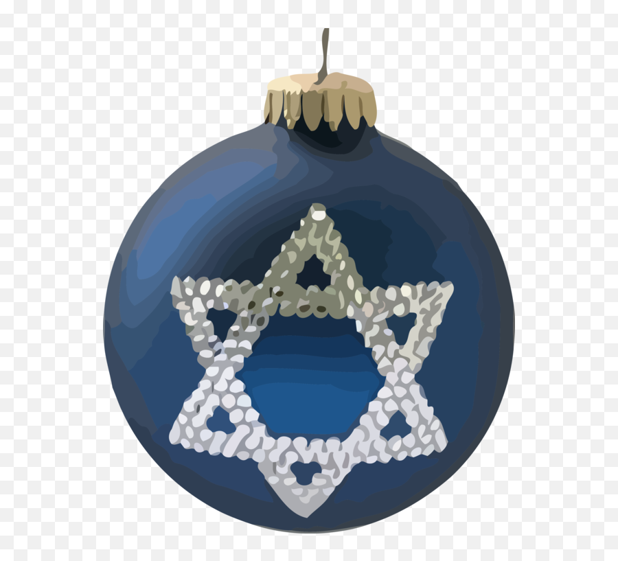 Download Hanukkah Christmas Ornament - Star Of David Ornament Png,Christmas Ornament Png