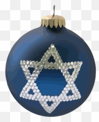 Download Hanukkah Christmas Ornament - Star Of David Ornament Png,Christmas Ornament Png