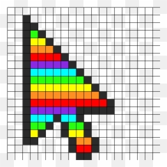 Rainbow Curser Perler Bead Pattern Sprite - Kyoto Tower png