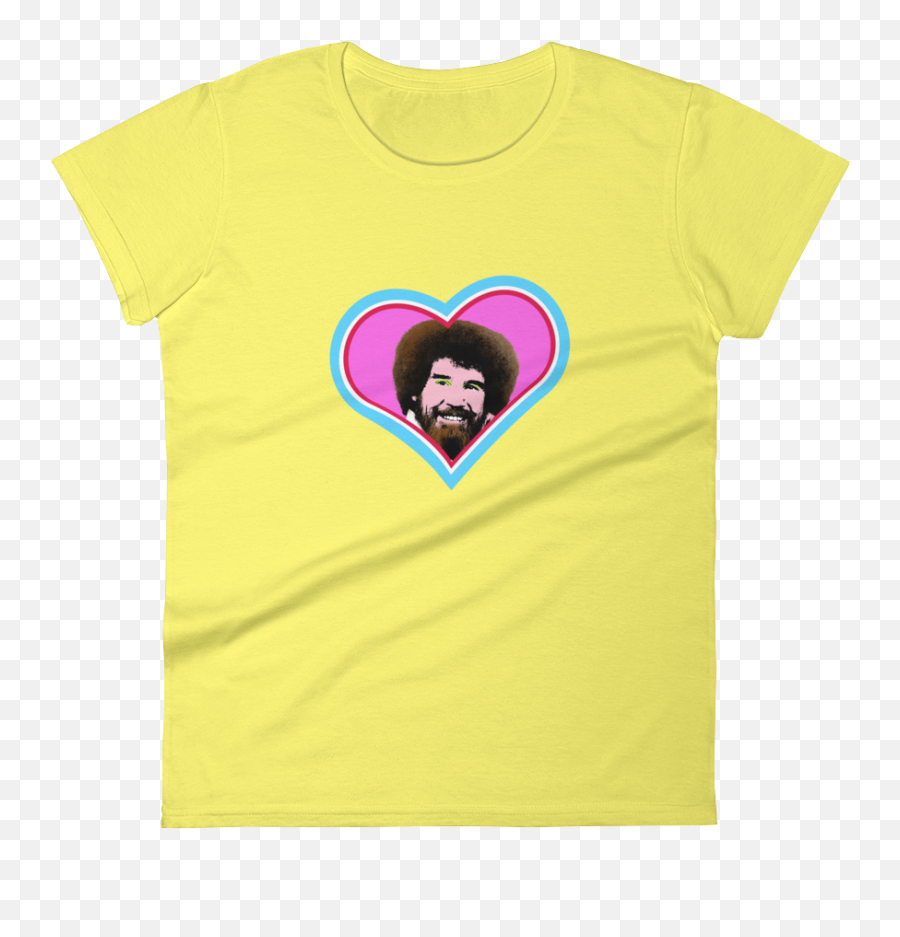 Download I Heart Bob Ross Womenu0027s Short Sleeve T - Shirt T Heart Png,Bob Ross Png