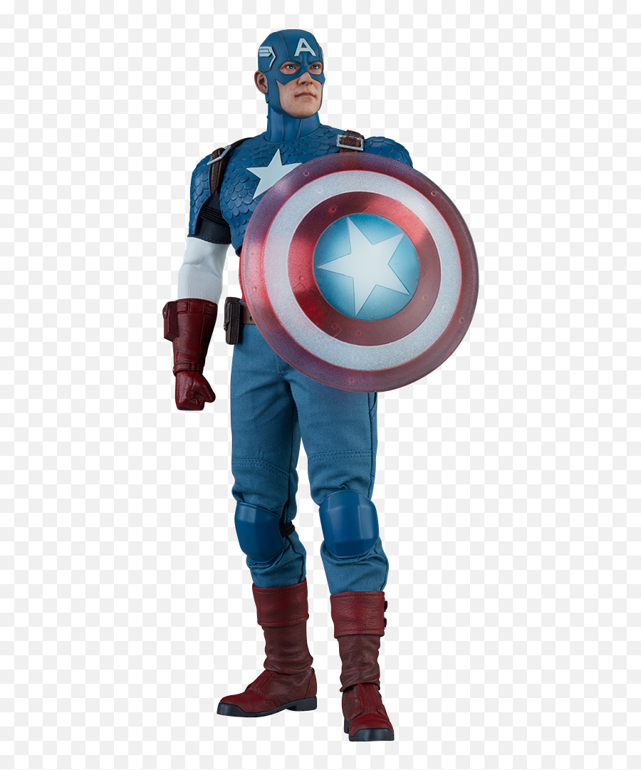 Marvel Captain America Sixth Scale Figure By Sideshow Collec - Captain America Comic Figure Png,Captain America Transparent