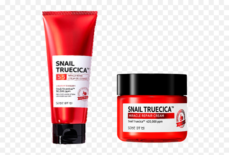 Snail Truecica Combo Set Cleansercream - Some By Mi Snail Truecica Miracle Repair Low Ph Gel Cleanser Png,Snail Transparent