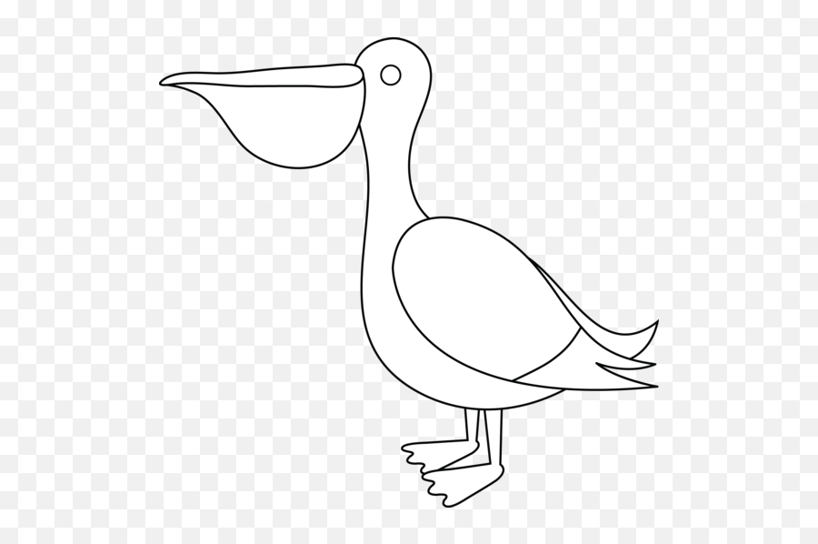 Sea Bird Outline 5 - Pelican Drawing For Kids Png,Bird Outline Png