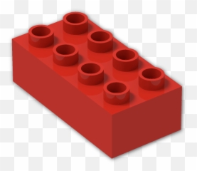 Duplo X Bright - Lego Duplo Red Block Clipart Full Size Lego Brick Transparent Background Png,Lego Transparent