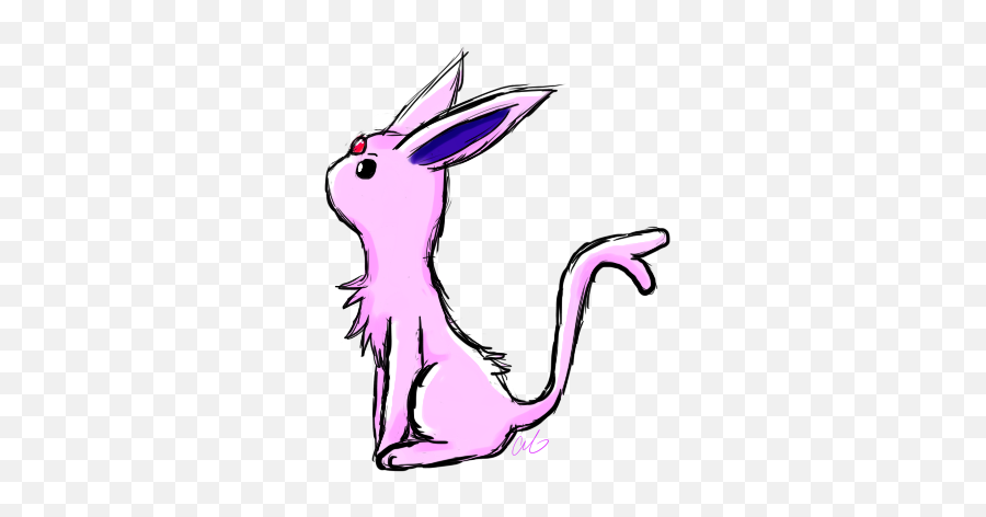 Espeon Sketch Pokécharms - Cartoon Png,Espeon Png