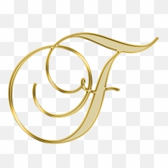 Blindada Por Deus Alfabeto Decorativo Dourado Png - Cursive Gold Letter T,T Png