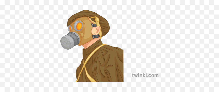 Ww1 Soldier Gas Mask War History English Secondary - Illustration Png,Gas Mask Logo