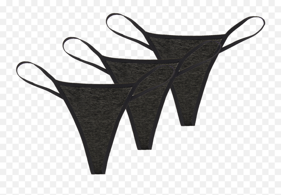 Araks - Estel Y Thong Black Set Of 3 Thong Png,Thong Png