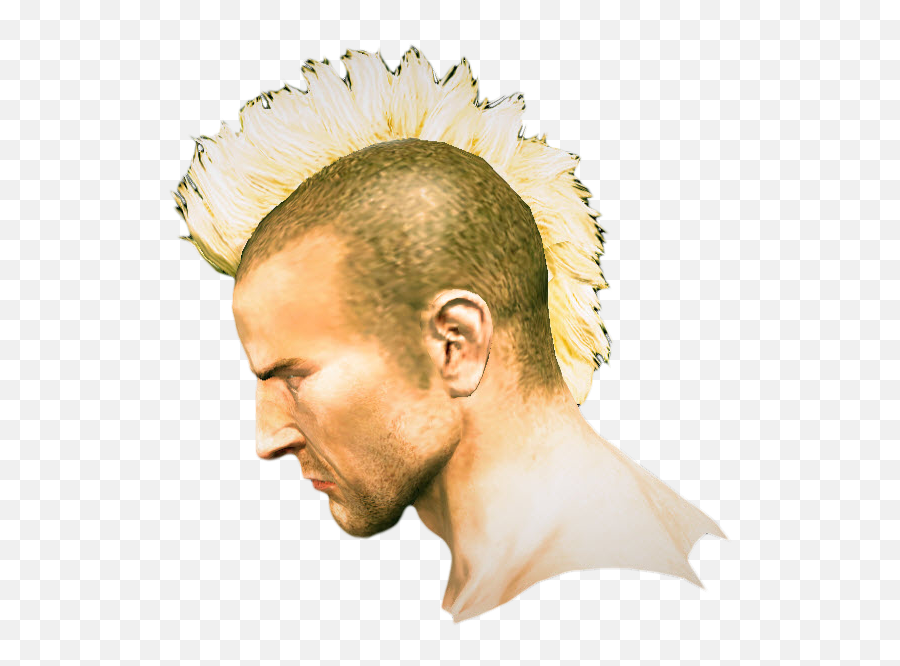 Png Dead Rising Mohawk Hair 2 Sid - Mohawk Hairstyle,Mohawk Png