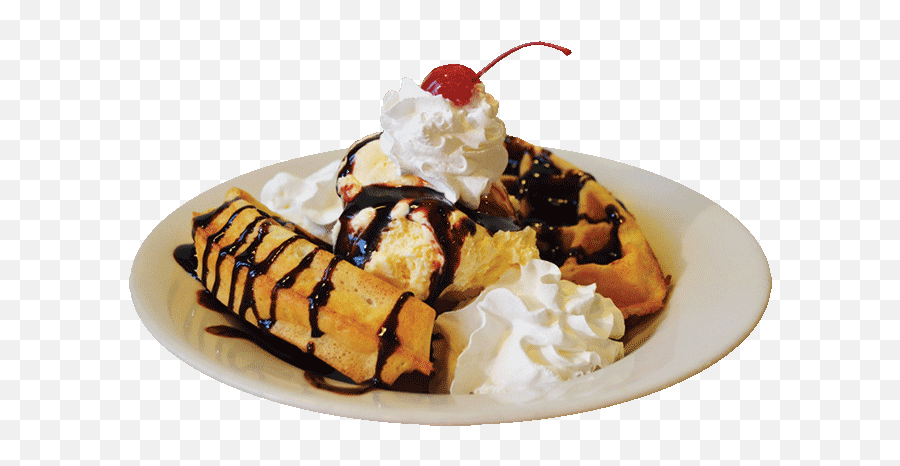 Download Hd Waffle Sundae - Soy Ice Cream Png,Vanilla Ice Cream Png