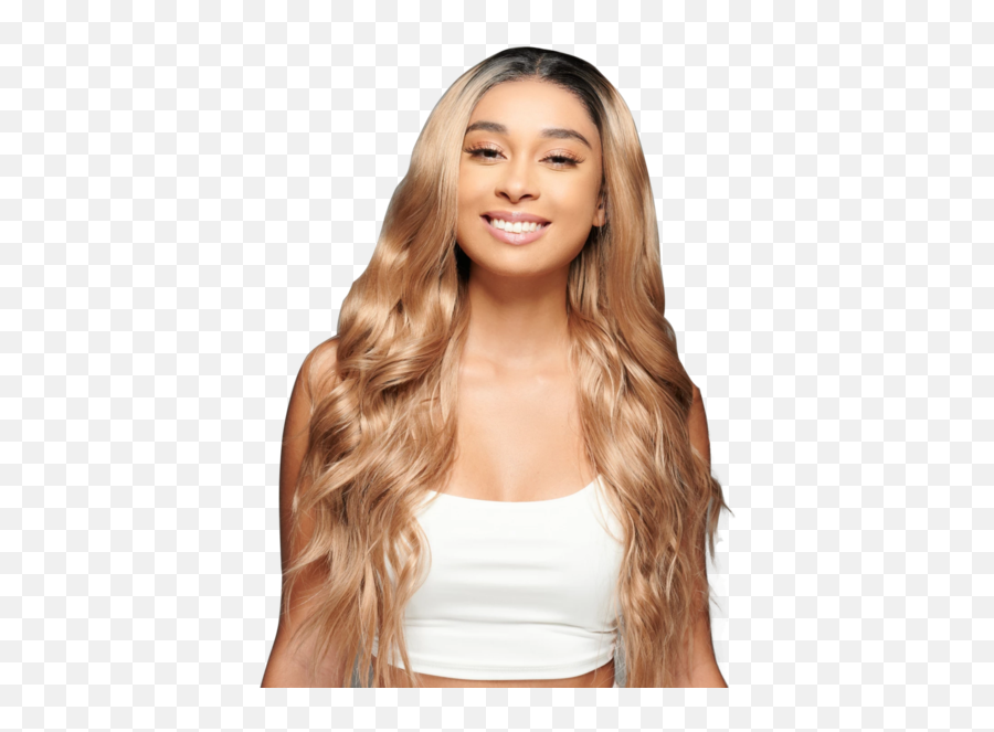 Ombre Dark Blonde Lace Front Synthetic - Midriff Png,Transparent Wig