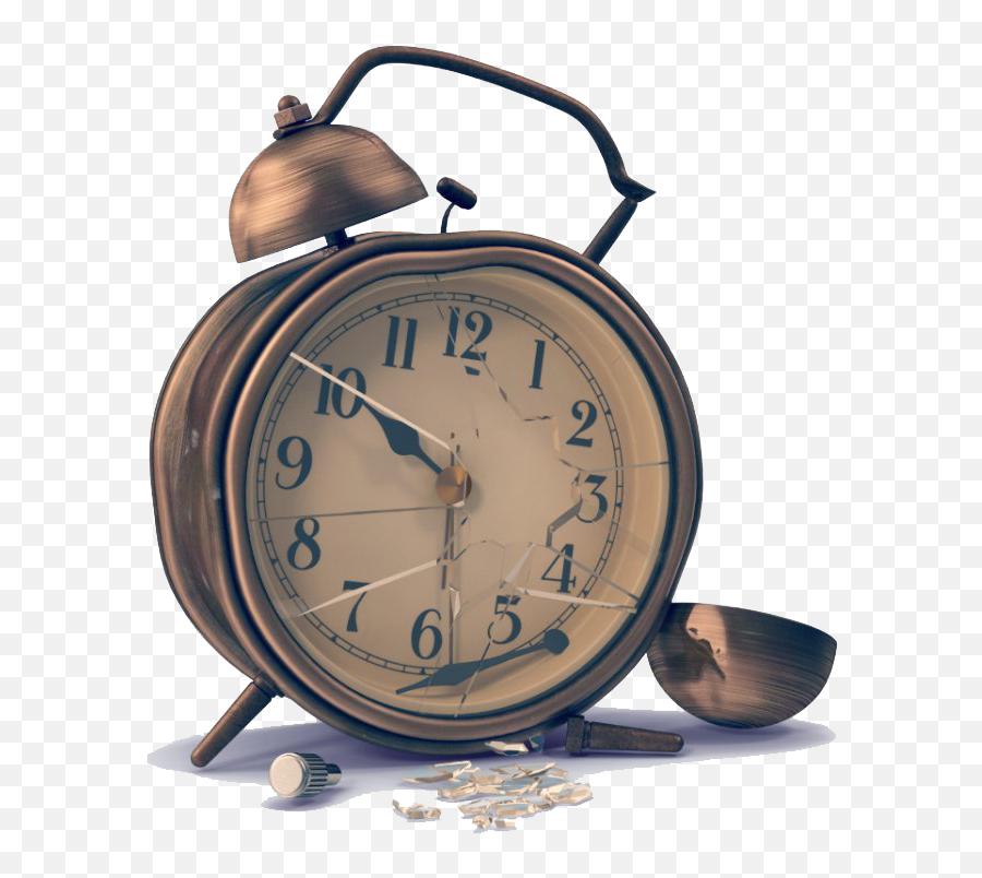 Vintage Alarm Clock Png Image - Broken Clock Png,Alarm Png