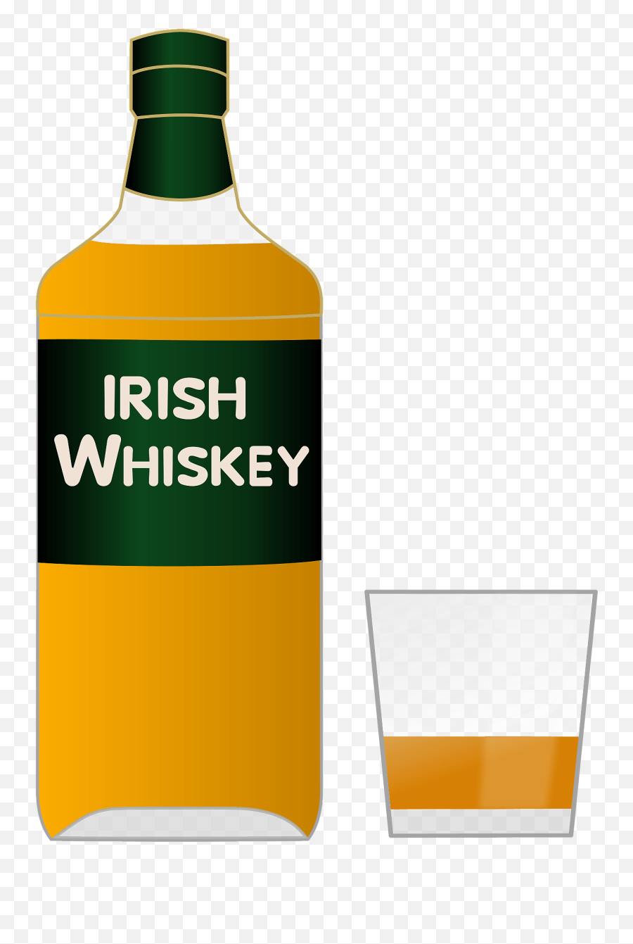 Glass Bottle Liqueur Drink Png Clipart - Irish Whiskey Clipart,Whiskey Bottle Png