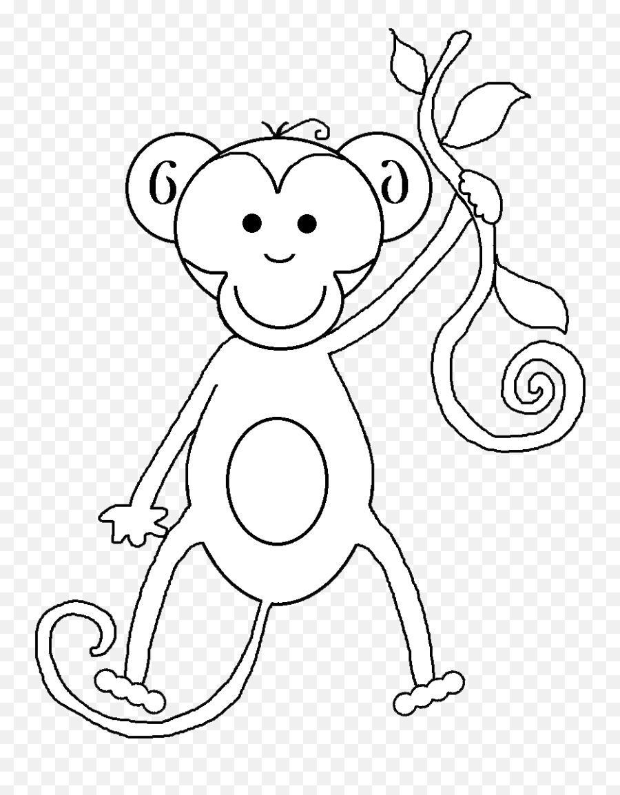 Cartoon Monkey Png - Png Transparent Baby Monkey In Black Cartoon Monkey Black Background,Monkey Transparent