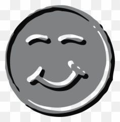 Download Hd Embossed Emoji Too Happy - Transparent PNG