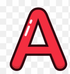 Letra - Letter Alphabet A Red Png,Letras Png