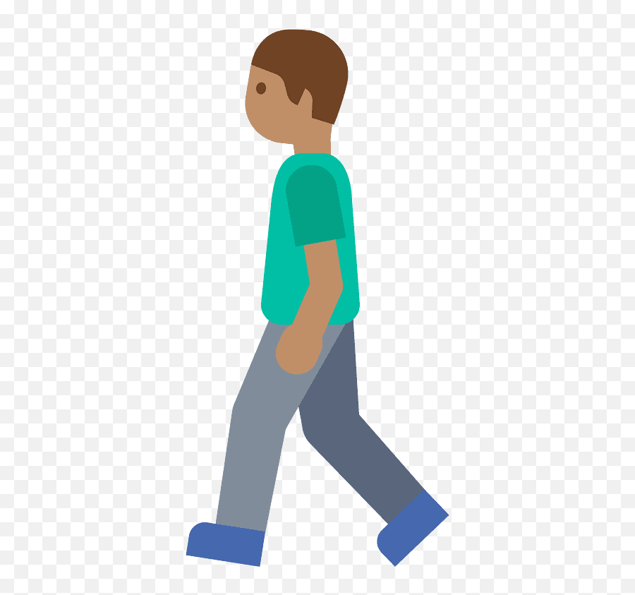 Person Walking Emoji Clipart Free Download Transparent Png - Dibujo Personas Caminando Png,Walking Person Png