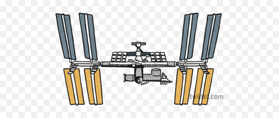 Space Station Illustration - Space Station Black And White Png,Space Station Png