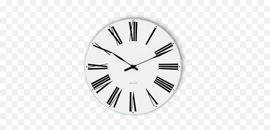 Arne Jacobsen Roman Wall Clock - Clocks In The Industrial Revolution Png,Clock Logo
