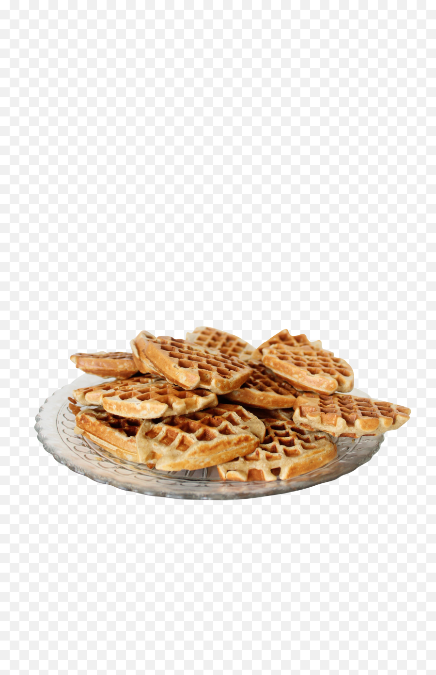 Baked Brown Waffles In A Plate Png - Waffles Syrup Traps,Waffles Png